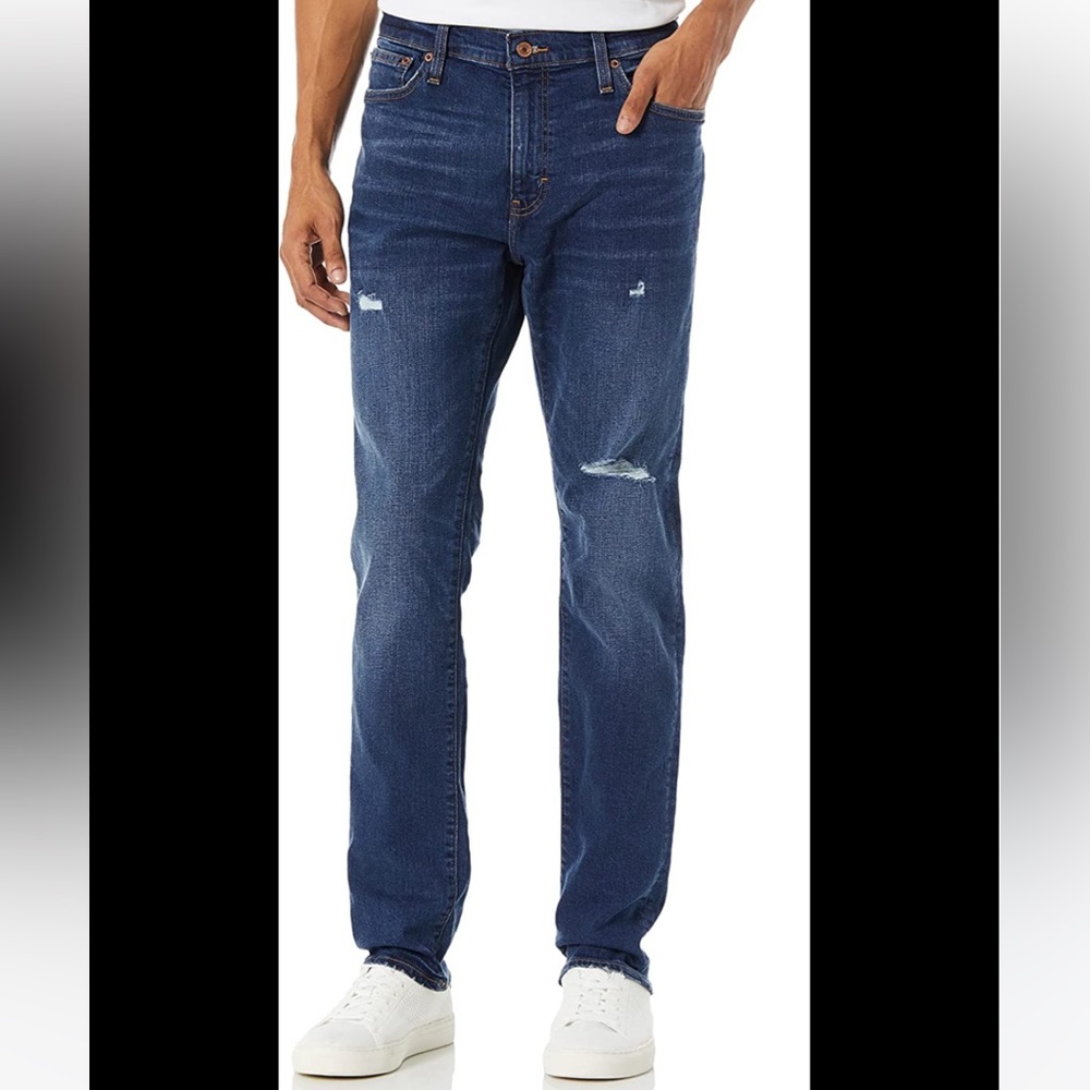 J. Crew jeans men's Mercantile distressed 33 x 32 slim pant